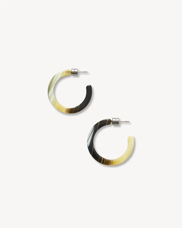 Mini Hoops in Horn made by Machete