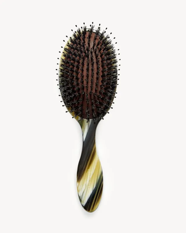 Grande Hair Brush in Horn made by Machete