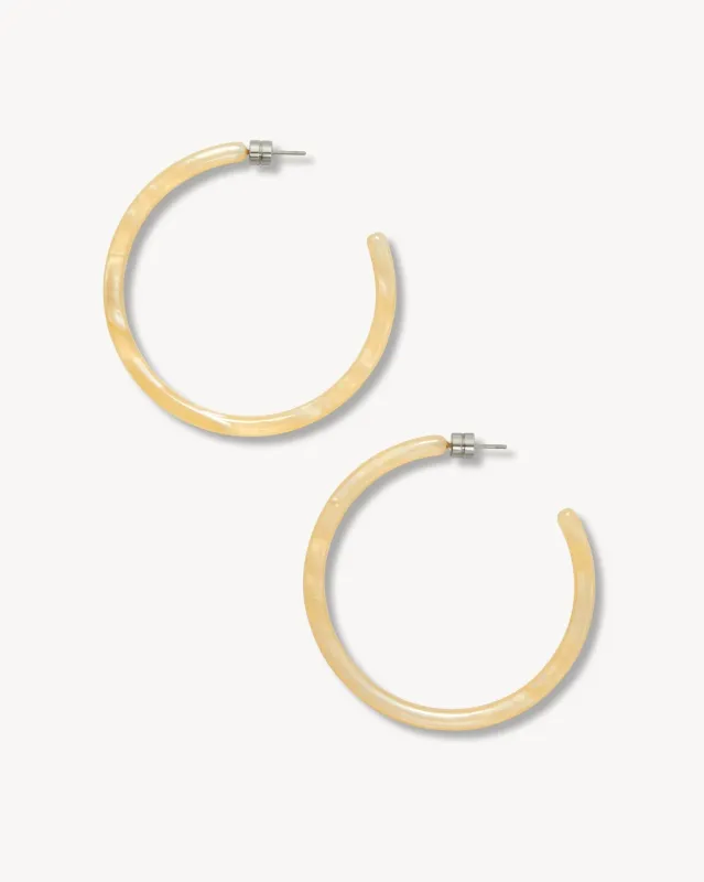 Large Hoops in Citrine sold by Machete