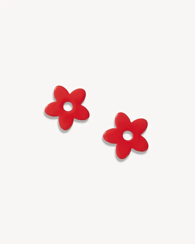 Petite Flower Charms in Ruby sold by Machete