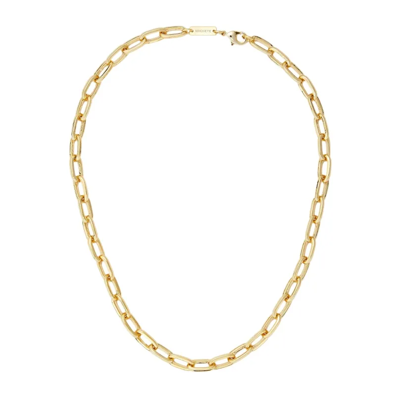 Grande Oval Link Necklace in Gold sold by Machete