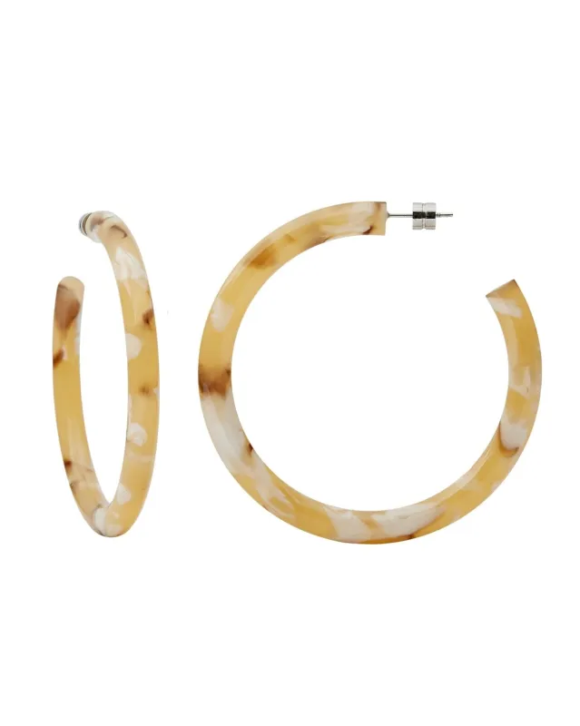 Bold Hoops in Mango Tortoise sold by Machete