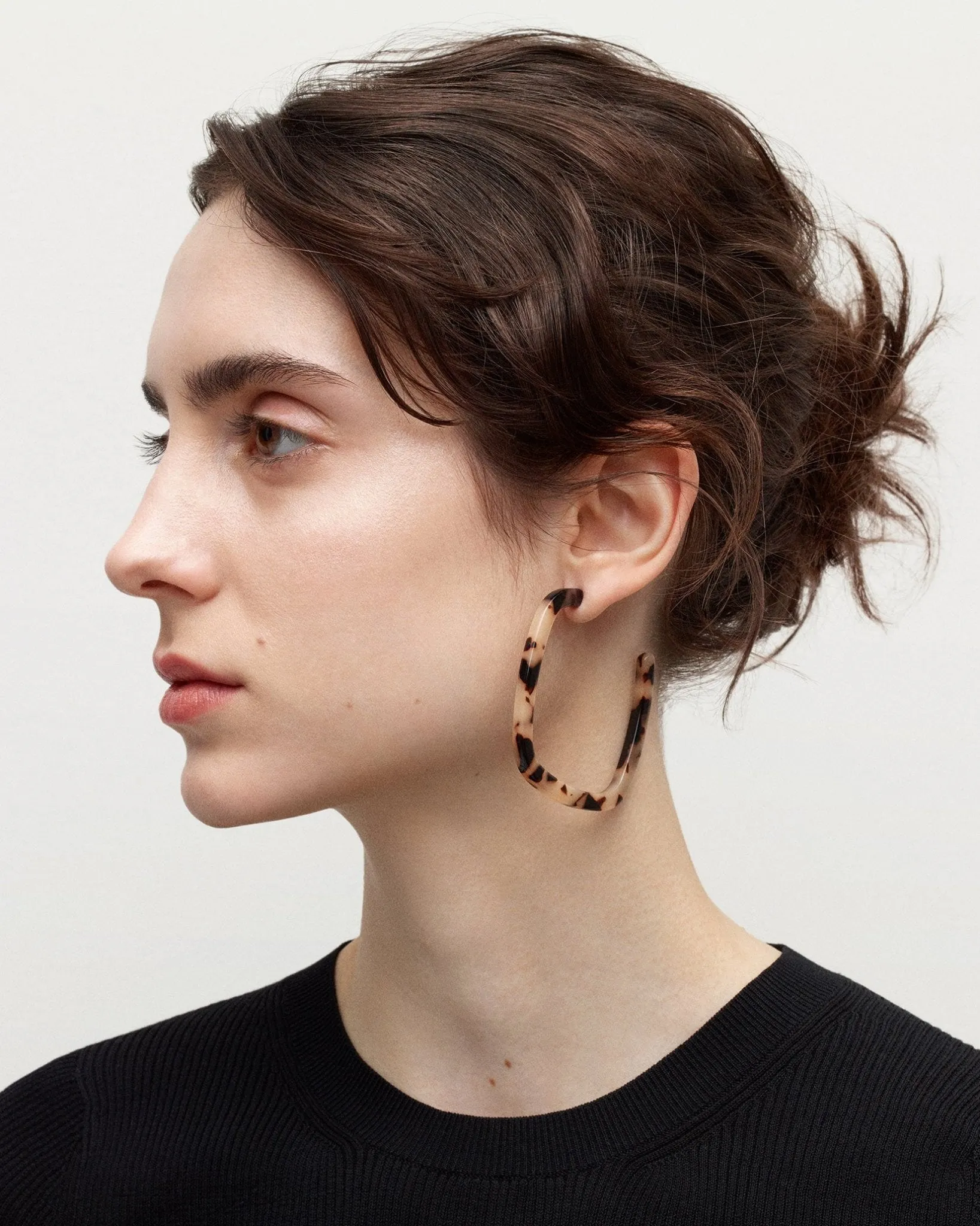 Large Square Hoops in Cerulean Blue sold by Machete product image thumbnail 2