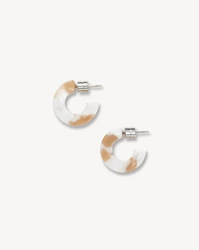 Muse Hoops in Taupe Shell sold by Machete