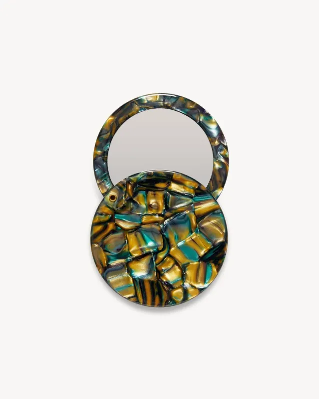 Circle Mirror in Green Tortoise sold by Machete