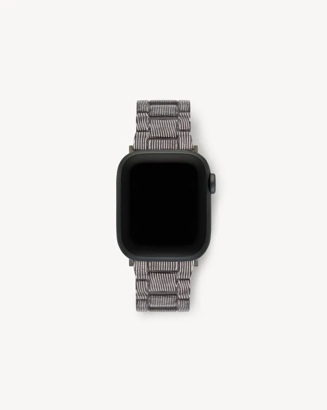 Apple Watch Band in Silver Stripe sold by Machete