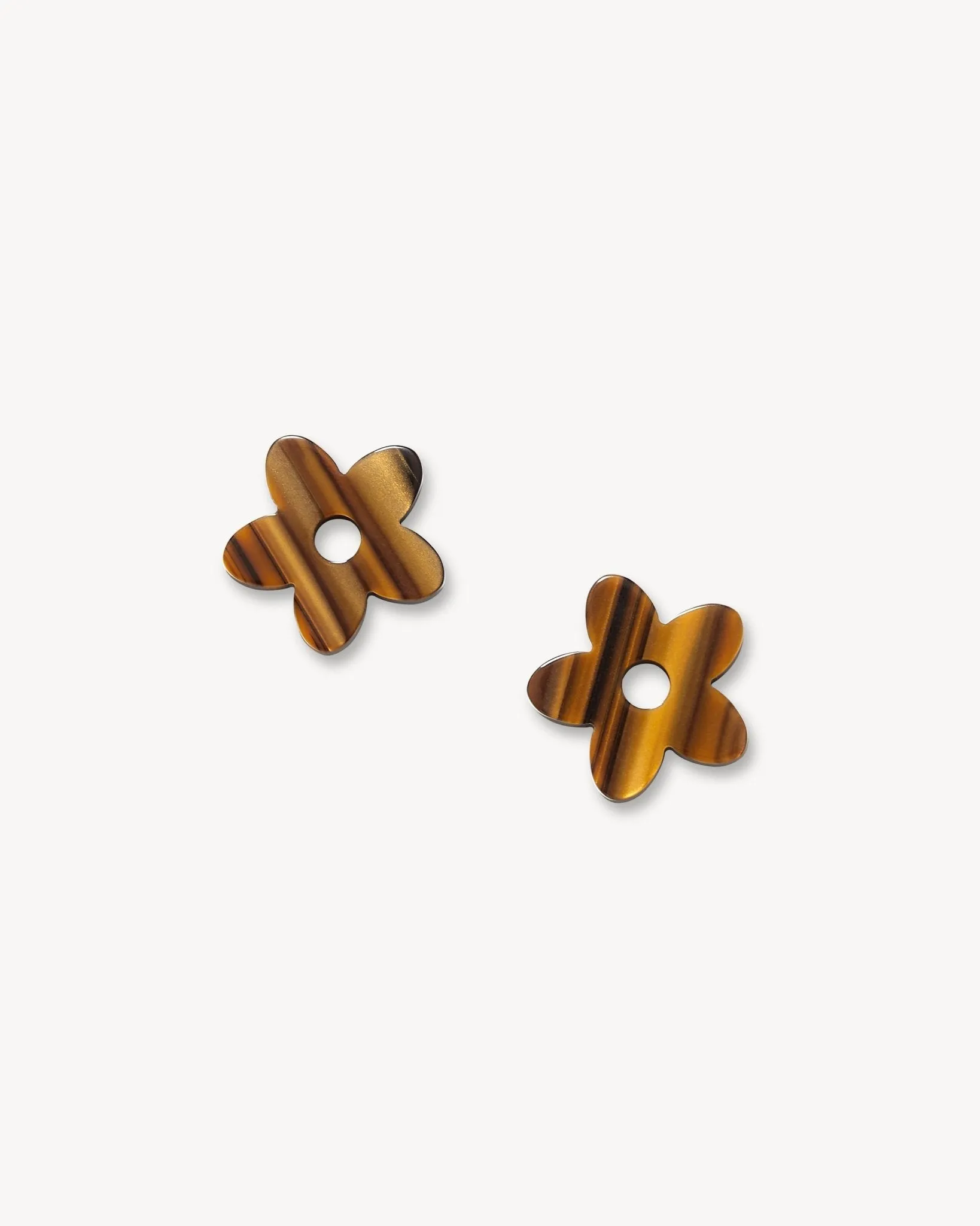 Petite Flower Charms in Tiger's Eye sold by Machete