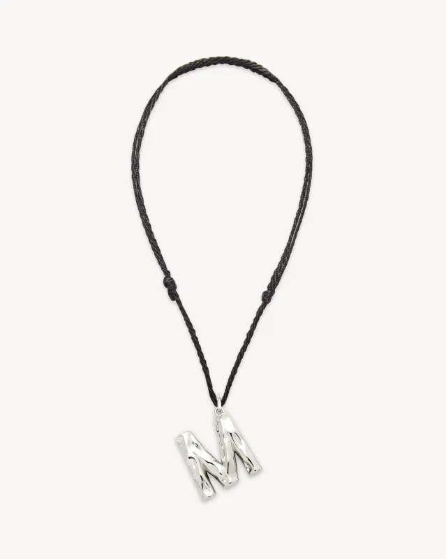 Grande Monogram Necklace in Silver sold by Machete