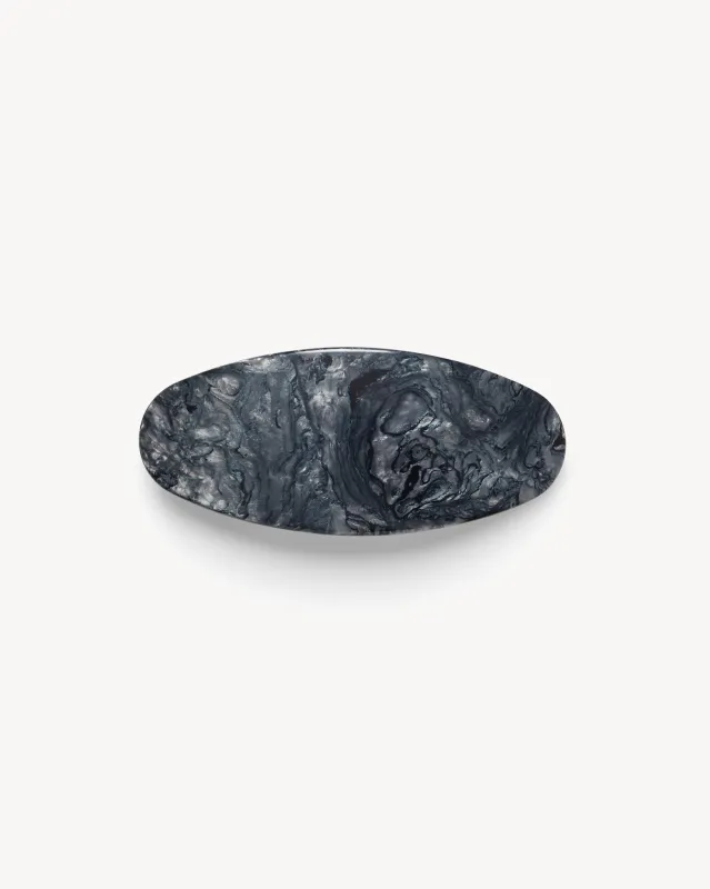 Jumbo Oval Barrette in Obsidian sold by Machete