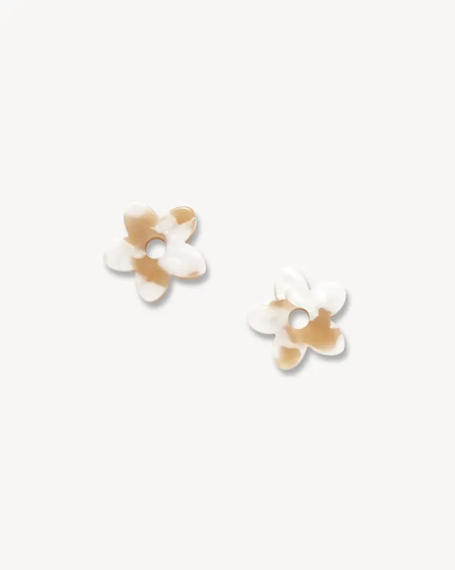 Petite Flower Charms in Taupe Shell sold by Machete