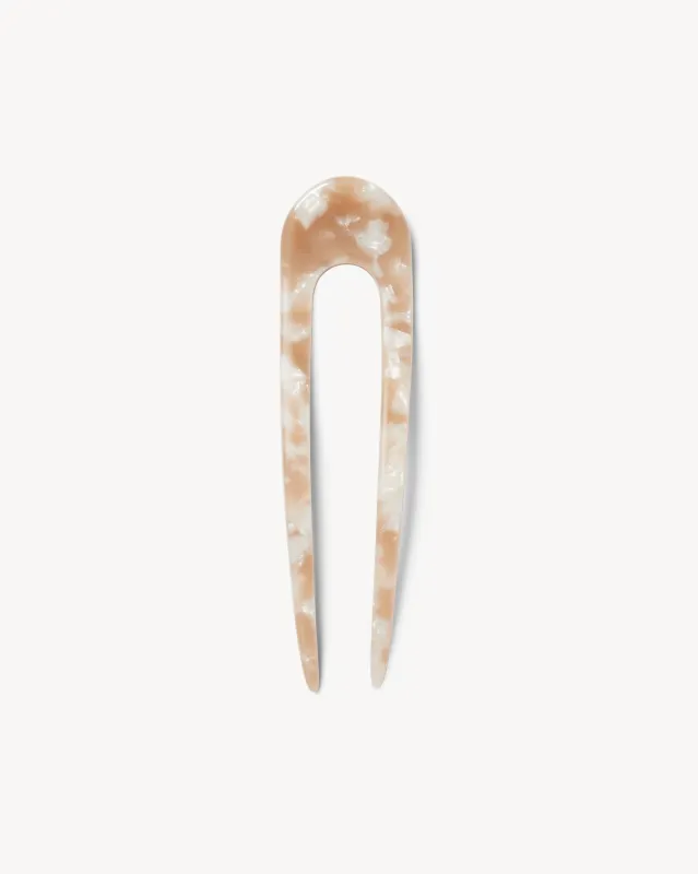French Hair Pin in Taupe Shell sold by Machete