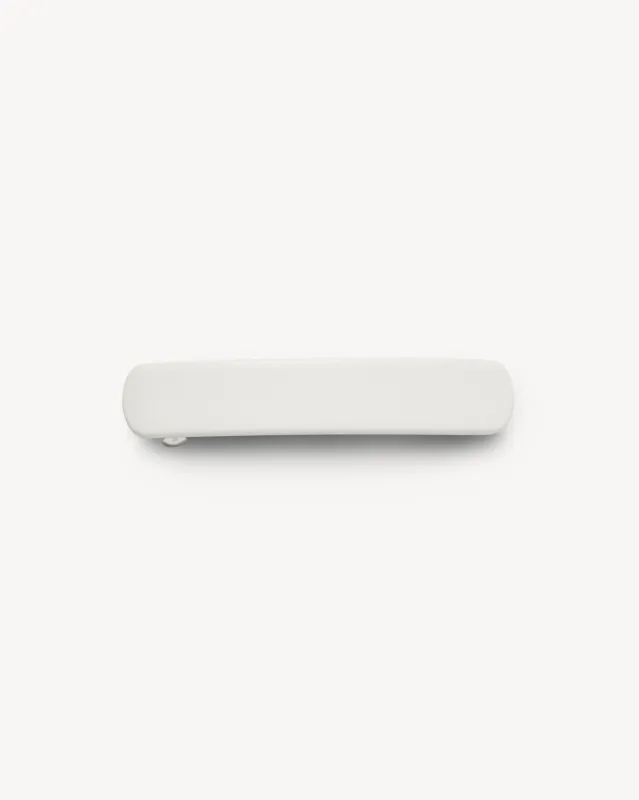 No. 3 Heirloom Barrette in White Matte sold by Machete
