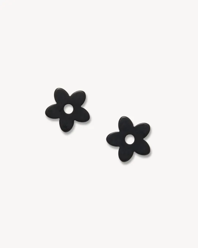 Petite Flower Charms in Black Matte sold by Machete