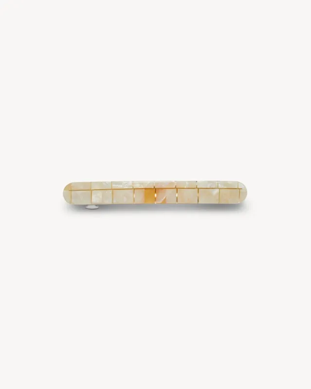Midi Paris Barrette in Sea Shell Checker made by Machete