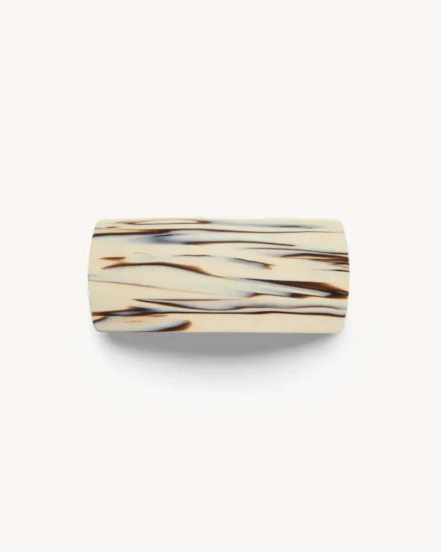 Jumbo Box Barrette in Ganache sold by Machete