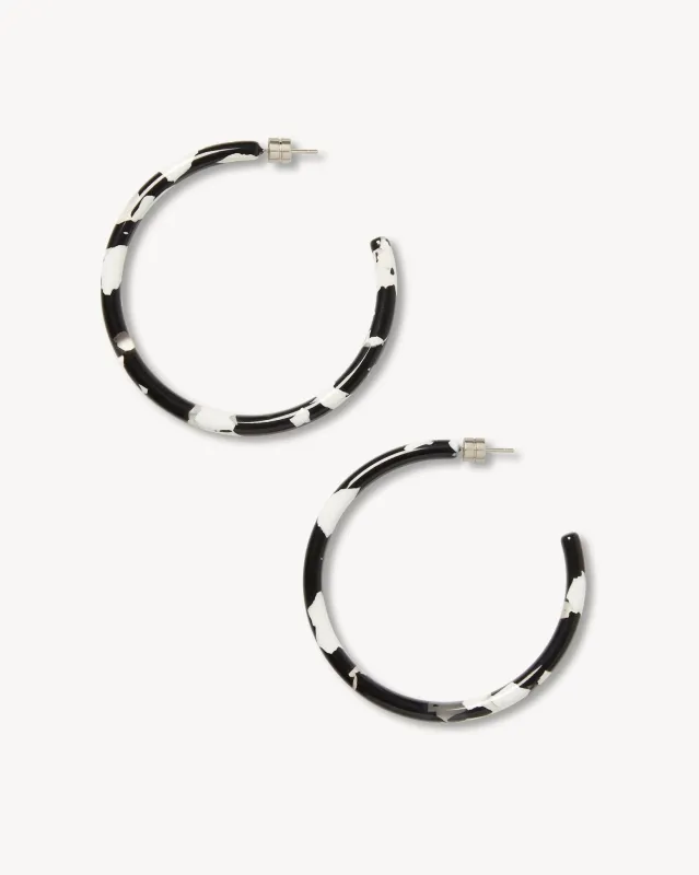 Large Hoops in Noir sold by Machete