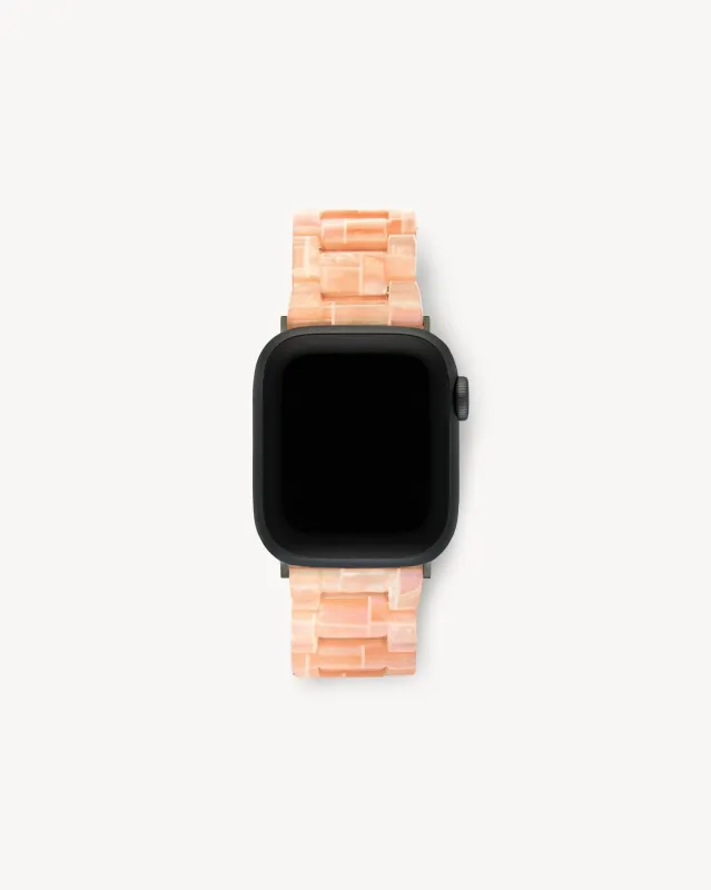 Apple Watch Band in Apricot Shell Checker sold by Machete