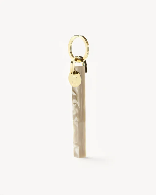 Bar Keychain in Sand Shell - Gold sold by Machete