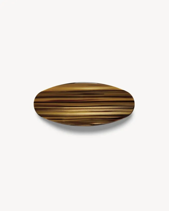 Jumbo Oval Barrette in Tiger’s Eye sold by Machete