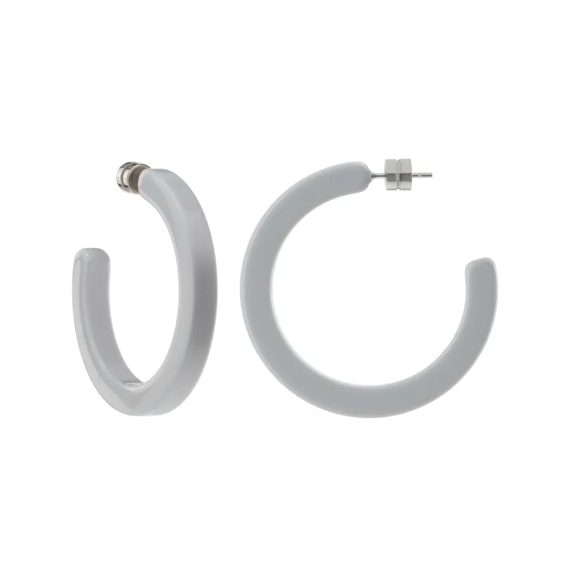 Midi Hoops in Light Grey sold by Machete