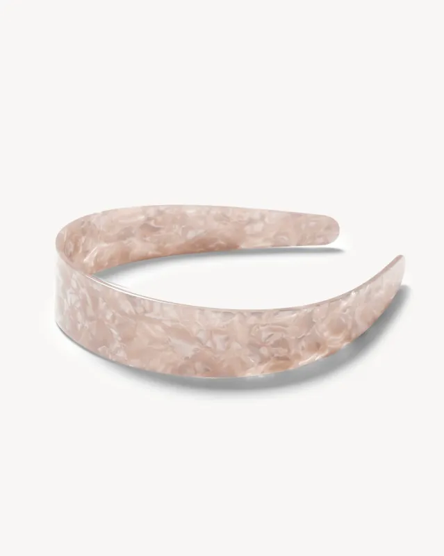 Wide Headband in Peach Shell sold by Machete