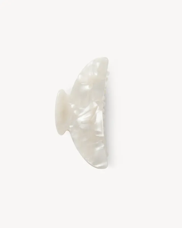Midi Heirloom Claw in White Shell sold by Machete