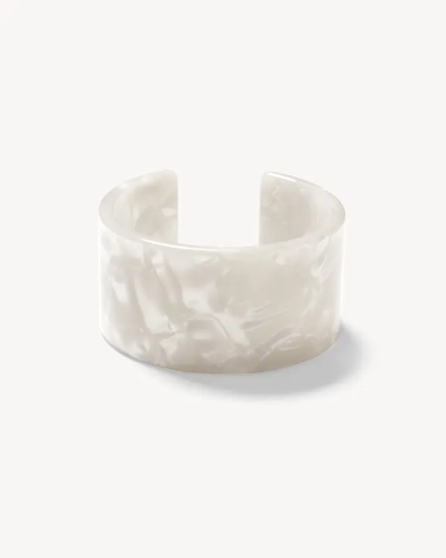 Jumbo Cuff in White Shell sold by Machete