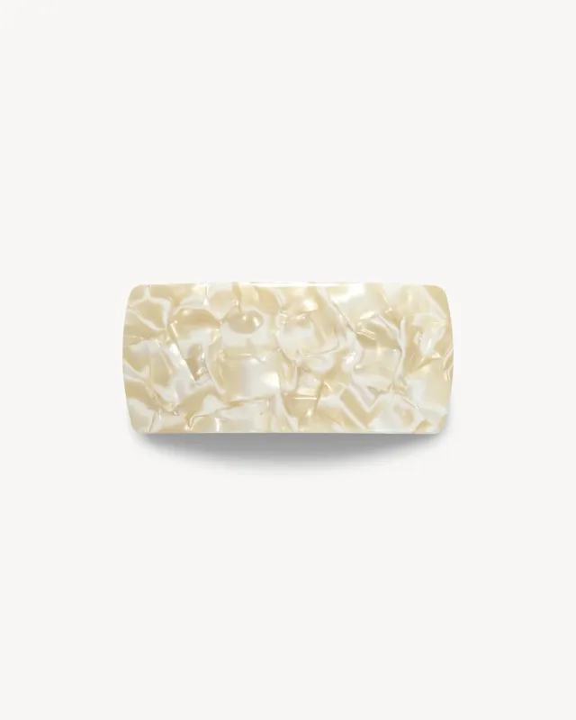 Jumbo Box Barrette in Ivory sold by Machete