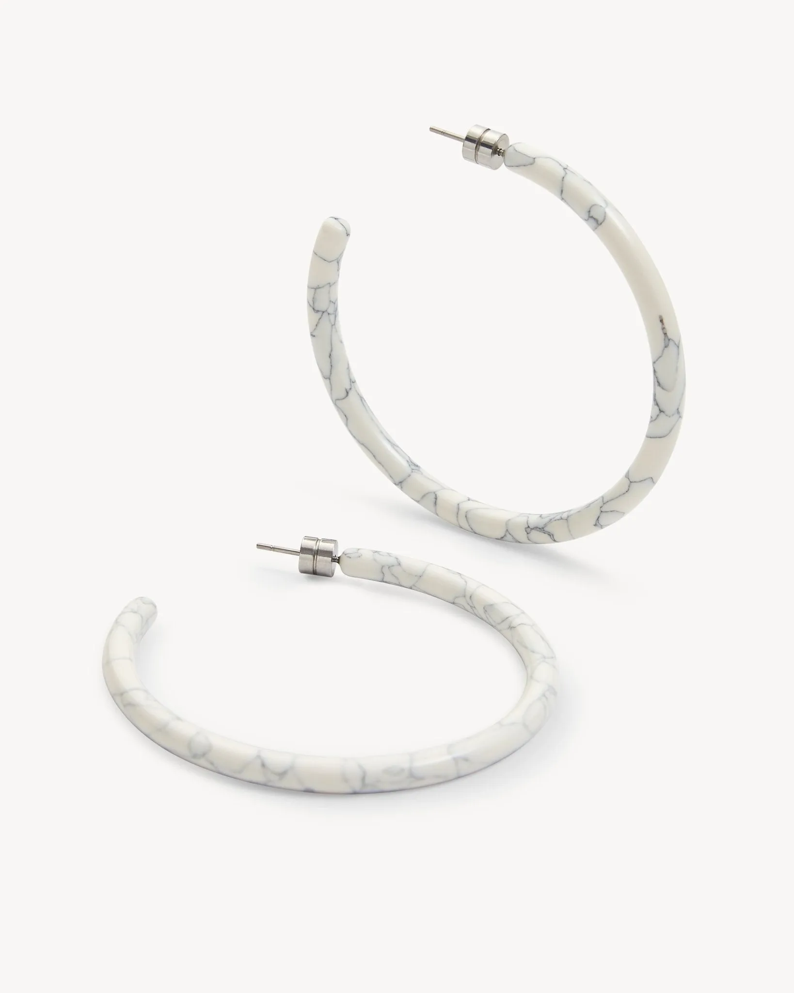 Large Hoops in Marble sold by Machete product image thumbnail 3