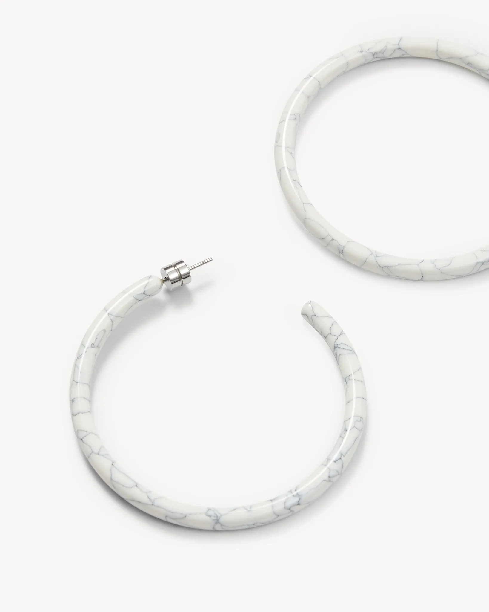 Large Hoops in Marble sold by Machete product image thumbnail 2