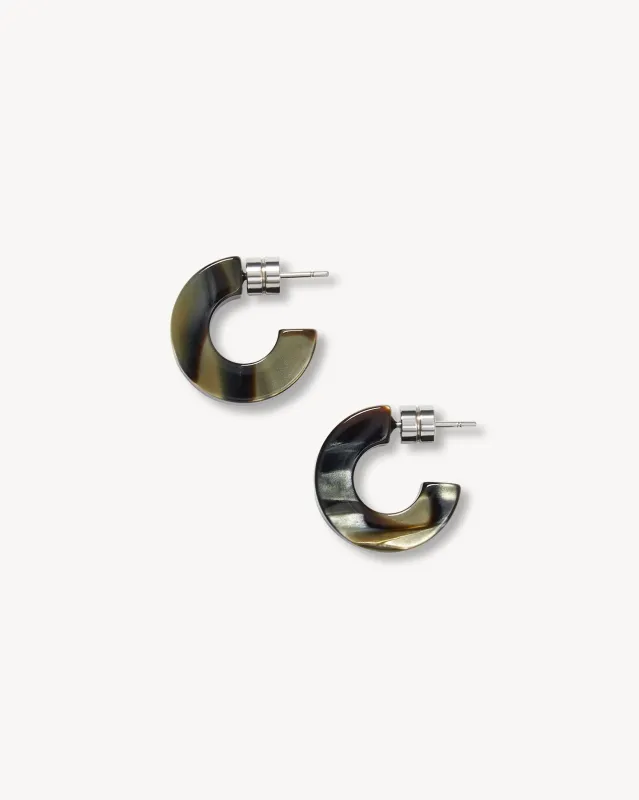 Muse Hoops in Midnight Horn made by Machete