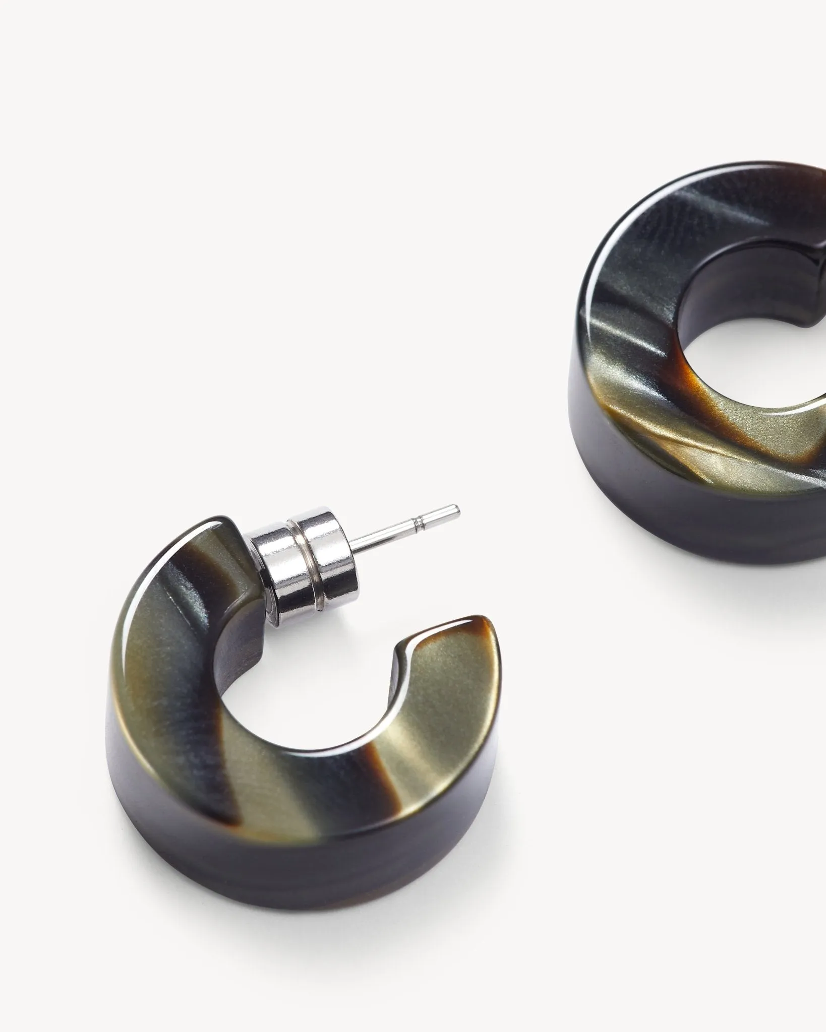 Muse Hoops in Midnight Horn sold by Machete product image thumbnail 2