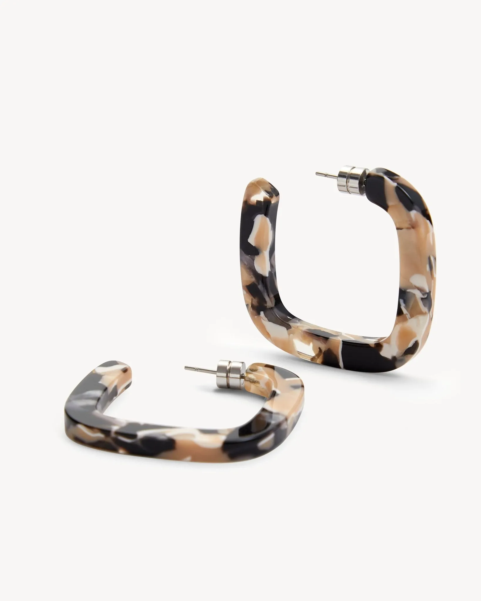 Midi Square Hoops in Abalone sold by Machete product image thumbnail 3