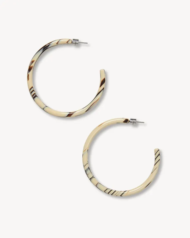 Large Hoops in Ganache made by Machete