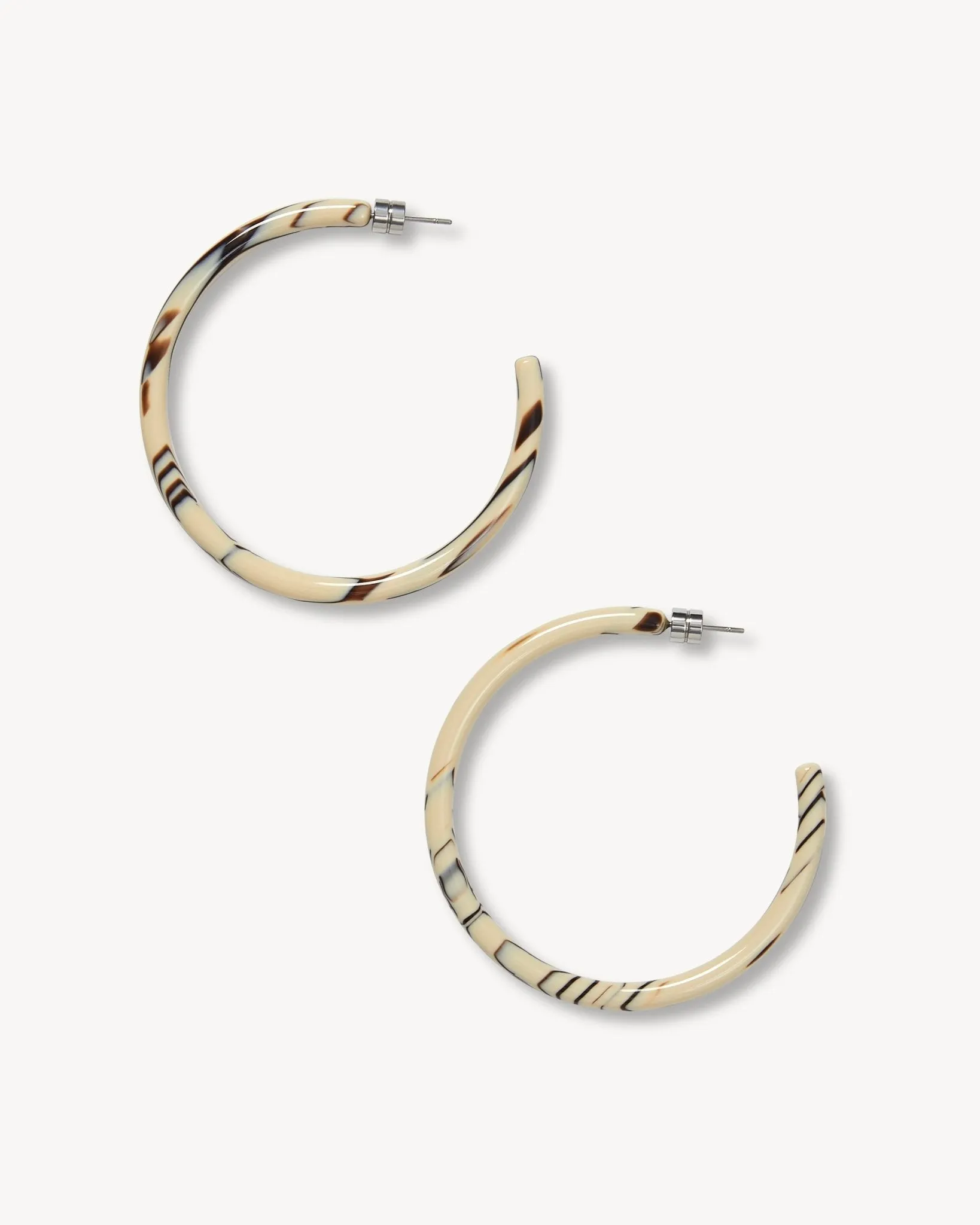 Large Hoops in Ganache sold by Machete