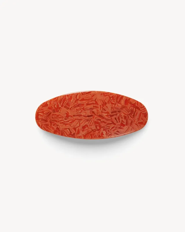 Jumbo Oval Barrette in Poppy sold by Machete