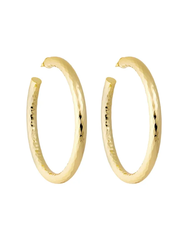 2" Wavelet Hoops in Gold sold by Machete