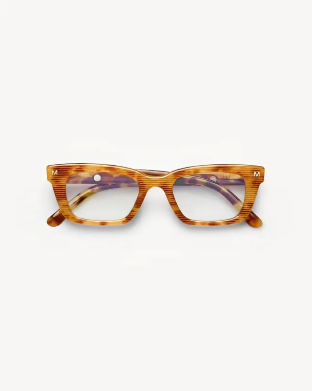 Ruby Glasses in Light Tortoise Stripe sold by Machete