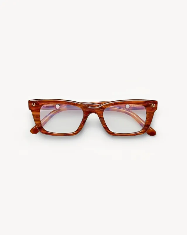 Ruby Glasses in Dark Tortoise Stripe sold by Machete