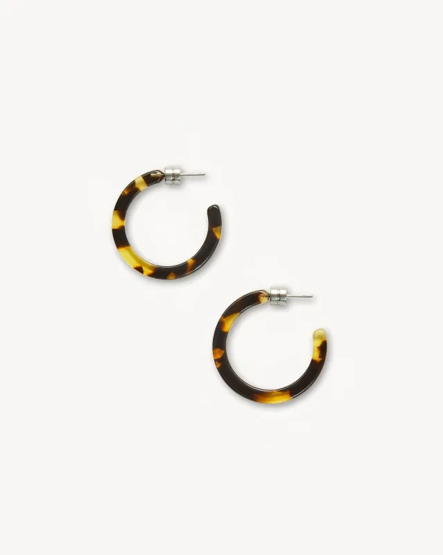 Mini Hoops in Dark Tortoise made by Machete