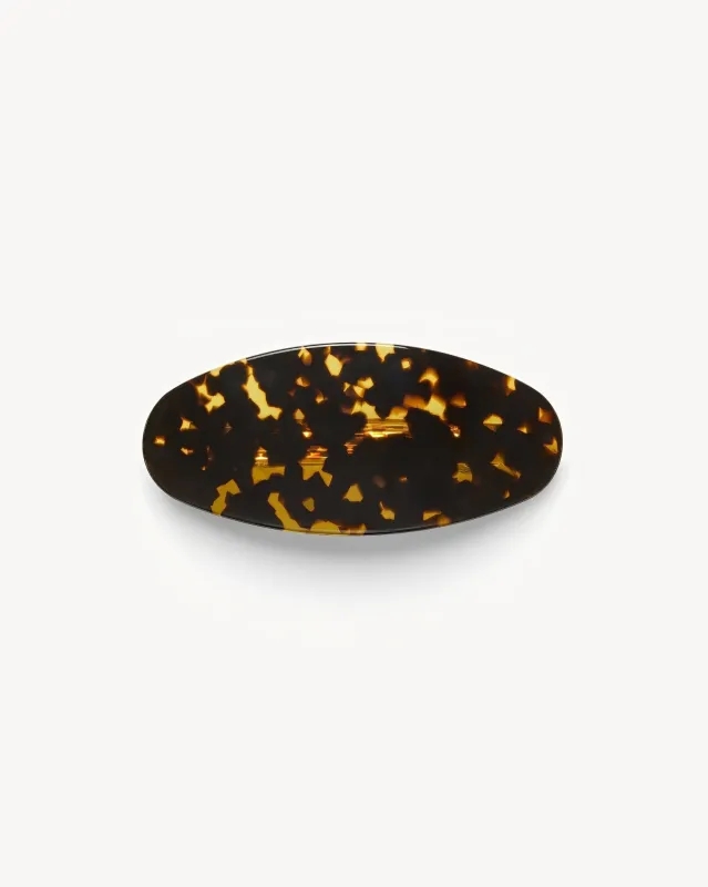 Jumbo Oval Barrette in Dark Tortoise sold by Machete