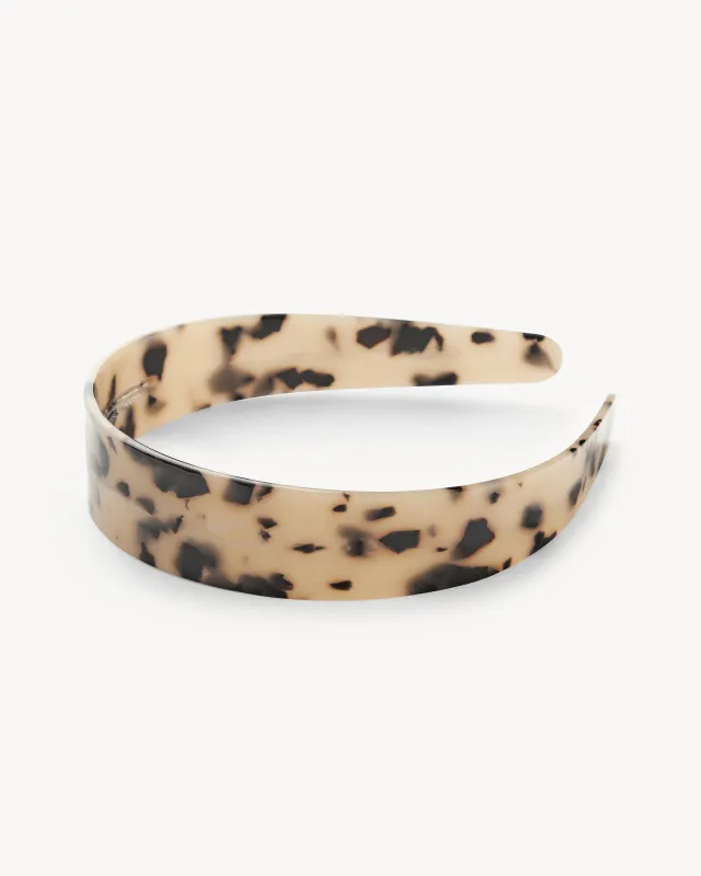 Wide Headband in Blonde Tortoise sold by Machete