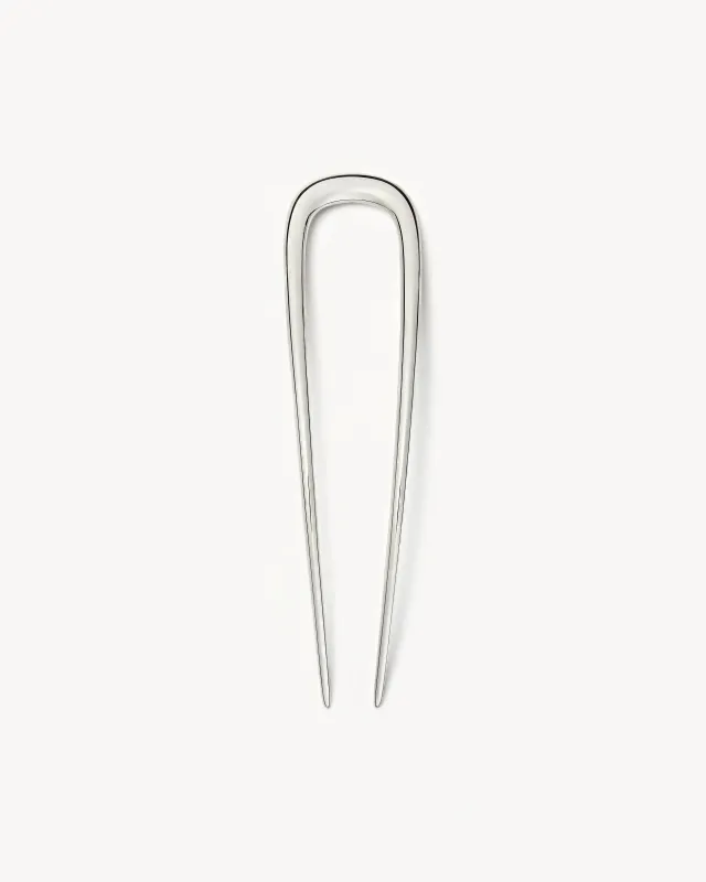 Midi French Hair Pin in Silver sold by Machete