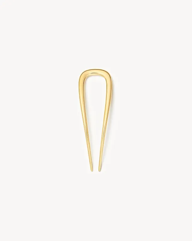 Petite French Hair Pin in Gold sold by Machete
