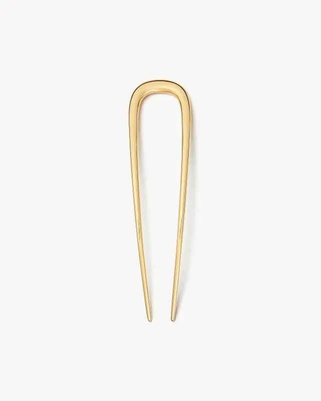 Midi French Hair Pin in Gold sold by Machete