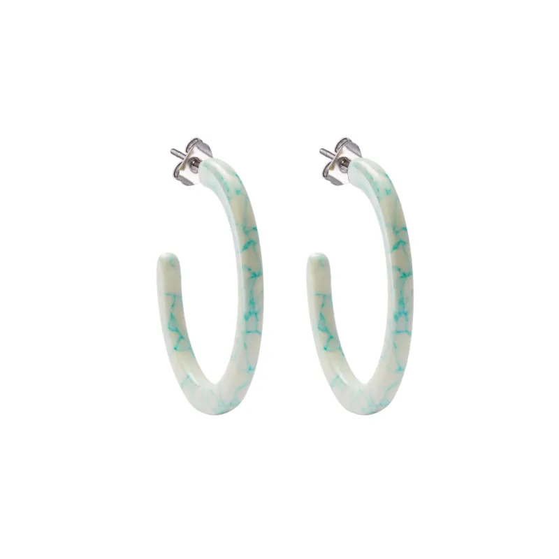 Mini Hoops in Minted Porcelain made by Machete