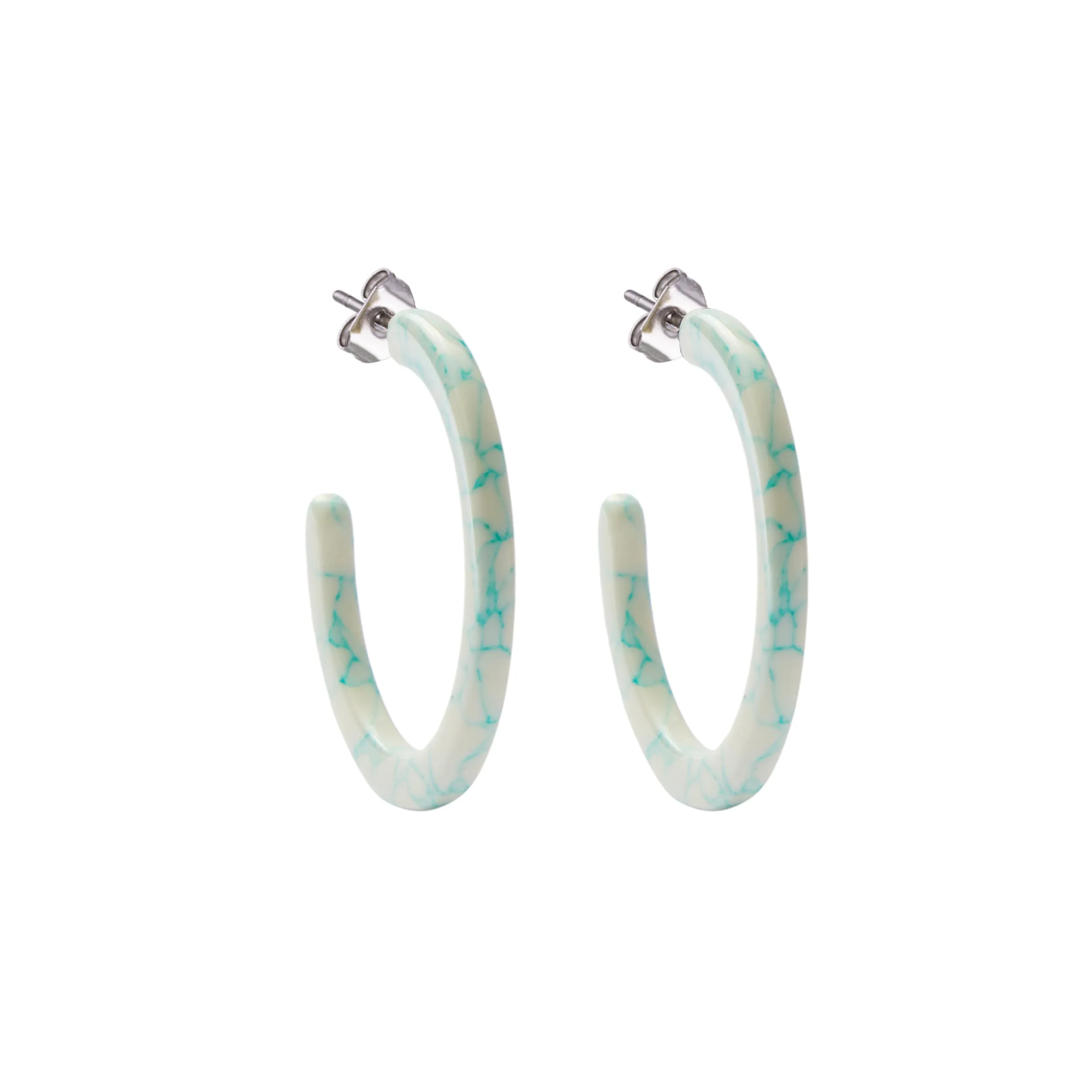 Mini Hoops in Minted Porcelain sold by Machete