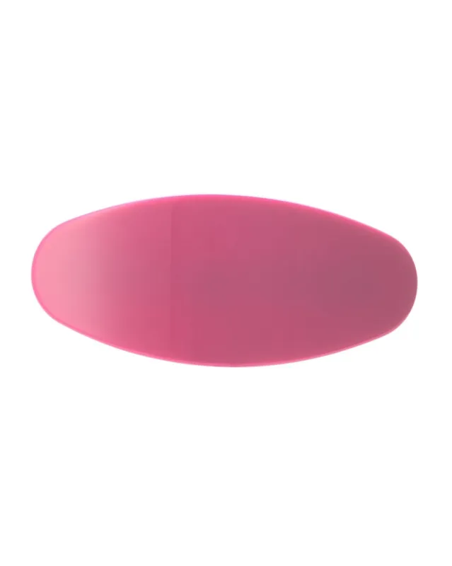Jumbo Oval Barrette in Neon Pink sold by Machete