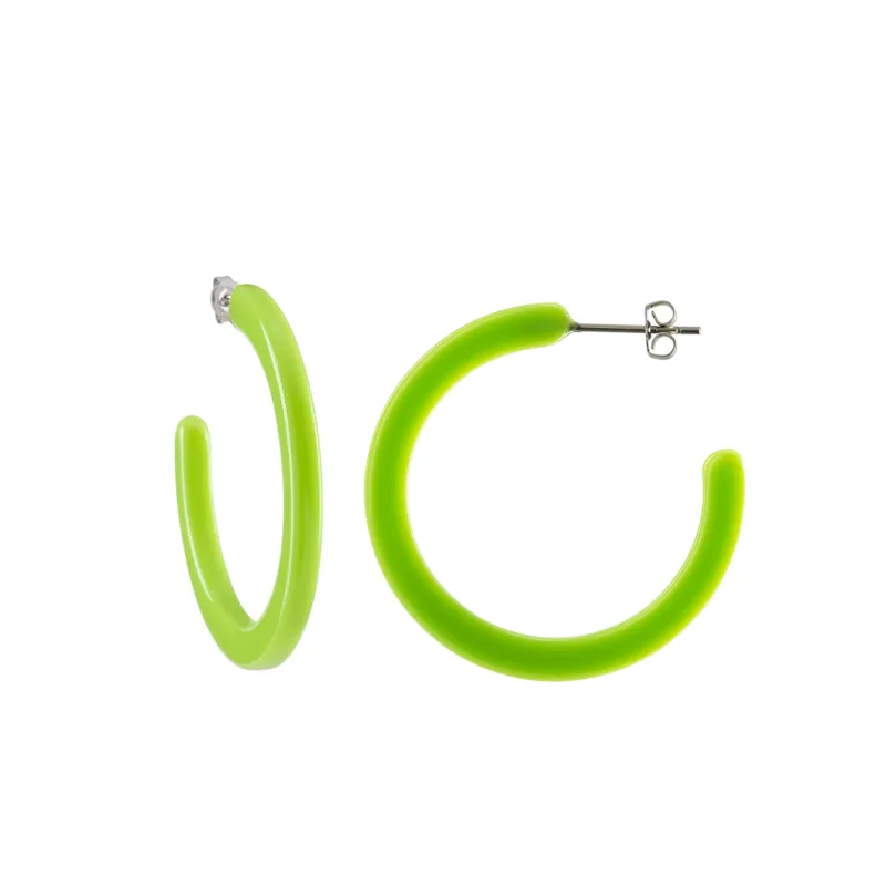 Mini Hoops in Neon Green sold by Machete
