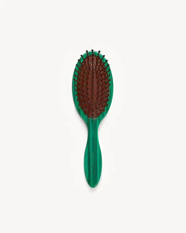 Travel Detangling Hair Brush in Malachite sold by Machete